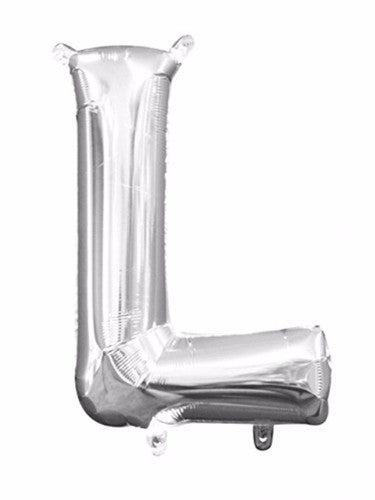 Letter L Silver Megaloon 40cm Foil Balloon
