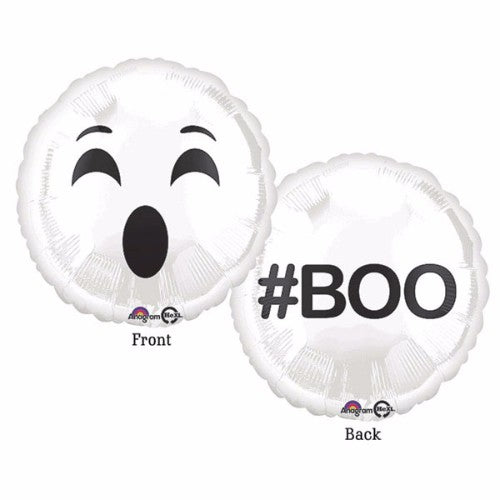 Balloon 45cm Emoji Face Ghost # BOO