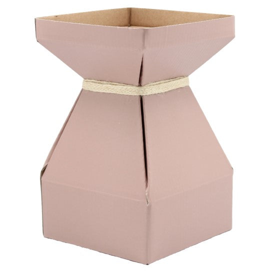 Vaz Small Transportable Cardboard Vase with Liner in Vintage Mauve. Pack of 10.