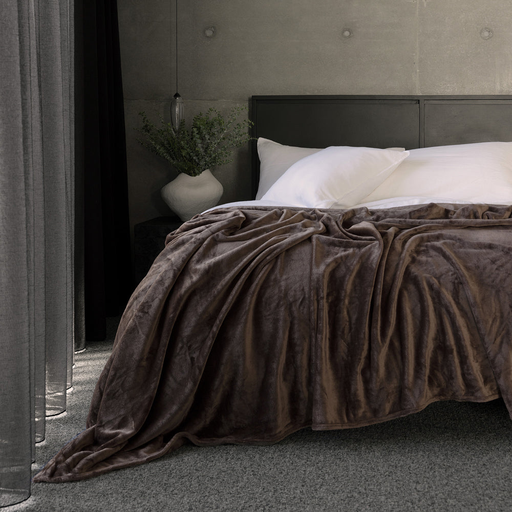 Ultraplush Blanket Chocolate Double/Queen