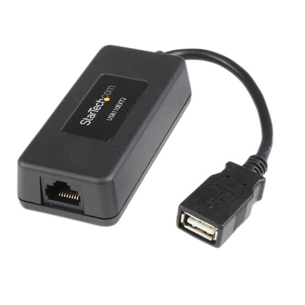 1 Port USB over Cat5 / Cat6 Ethernet Extender - up to 131ft (40m)