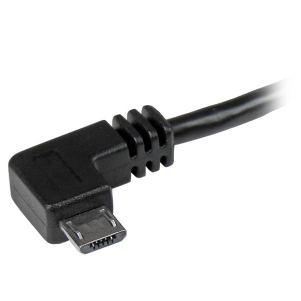 Micro-USB Cable with Right-Angled Connectors - M/M - 2m (6ft)