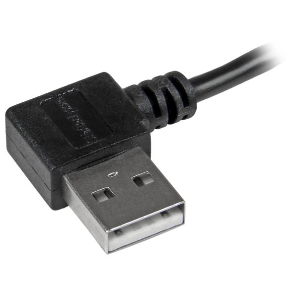 Micro-USB Cable with Right-Angled Connectors - M/M - 2m (6ft)