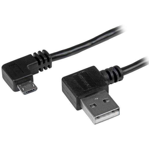 Micro-USB Cable with Right-Angled Connectors - M/M - 2m (6ft)