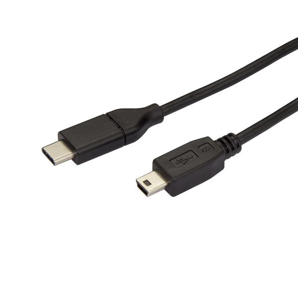 USB-C to Mini-USB cable, 2m long, connects USB-C devices to Mini-USB peripherals for reliable data transfer and charging.