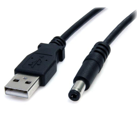 USB to 5.5mm power cable, 2m long, designed for 5V DC devices like hard drives and speakers, ensures efficient power supply.