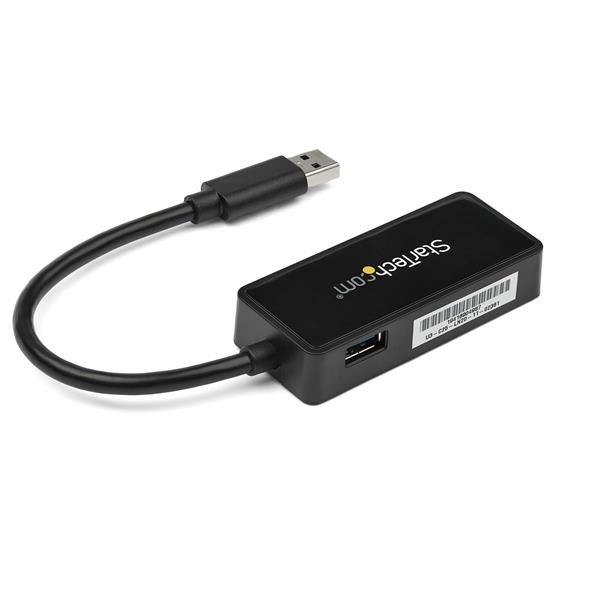 USB 3.0 to Gigabit Ethernet Adapter NIC w/ USB Port - Black