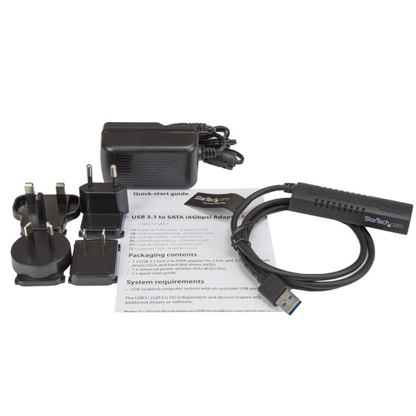 USB 3.1 (10 Gbps) Adapter Cable for 2.5 and 3.5 SATA Drives