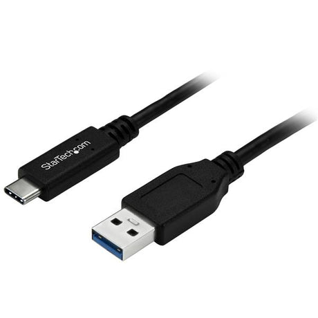 USB-A to USB-C cable, 91 cm long, supports fast charging and data transfer at 5 Gbps for various devices.