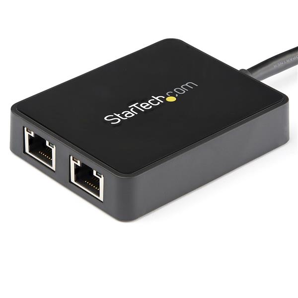 USB 3.0 to Dual Port Gigabit Ethernet Adapter NIC w/ USB Port