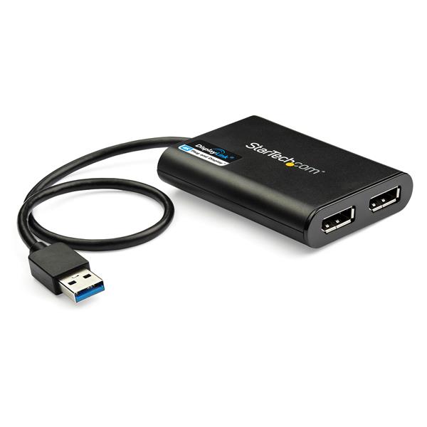 USB to Dual DisplayPort Adapter - 4K 60Hz - USB 3.0 (5Gbps)