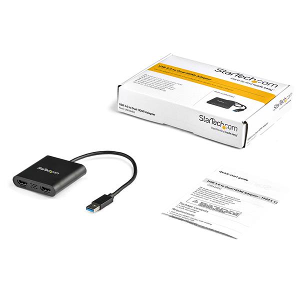 USB to Dual HDMI Adapter - 4K