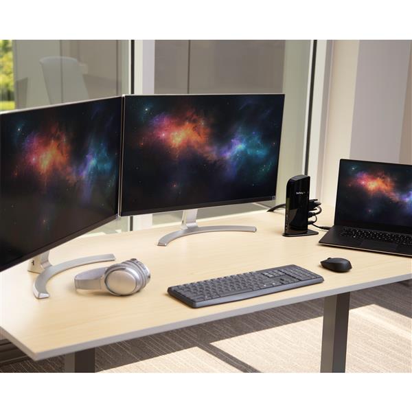 HDMI and DVI Dual-Monitor Docking Station for Laptops - USB 3.0