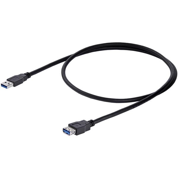 1m Black SuperSpeed USB 3.0 Extension Cable A to A - M/F