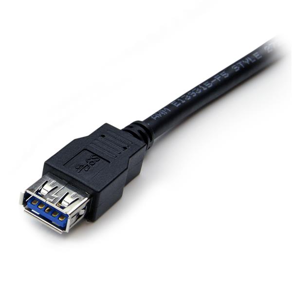 2m Black SuperSpeed USB 3.0 Extension Cable A to A - M/F