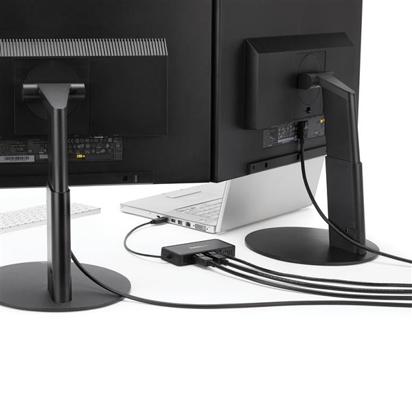 USB to Dual DisplayPort Mini Dock - GbE LAN - Dual 4K - TAA