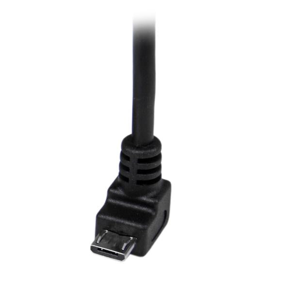 2m Micro USB Cable - A to Down Angle Micro B