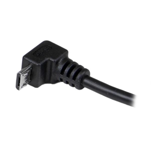2m Micro USB Cable - A to Down Angle Micro B