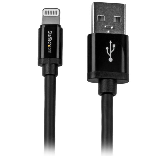 USB to Lightning Cable - Apple MFi Certified - Long - 2 m (6 ft.) - Black