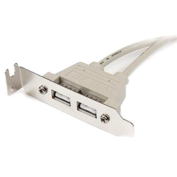 2 Port USB A Female Low Profile Slot Plate Adapter