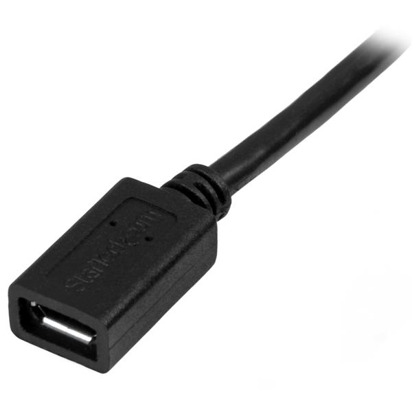 Micro-USB Extension Cable - M/F - 0.5m (20in)