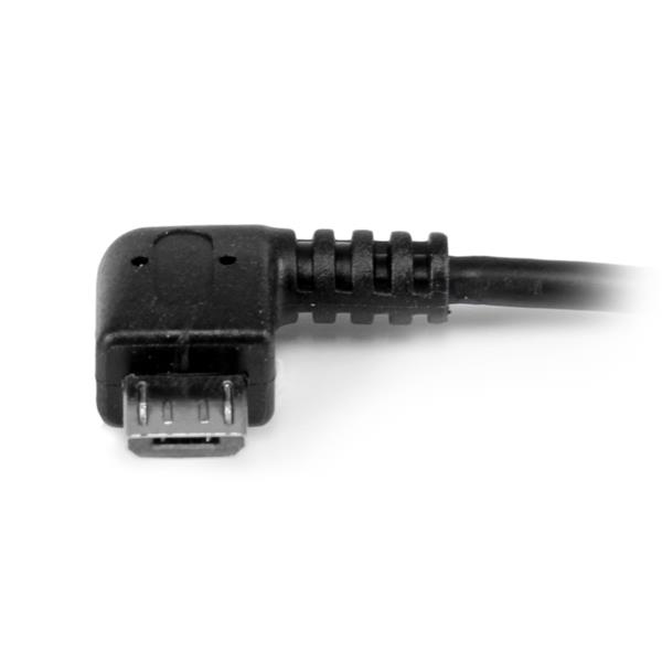 12cm (5in) Right Angle Micro USB to USB OTG Host Adapter M/F