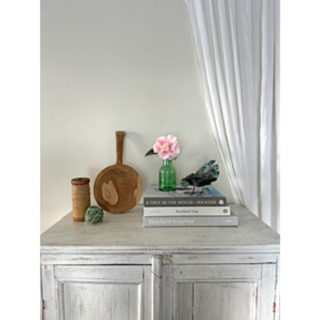 Tapas Bowl w/ Handle - Organic Teak Natural (35cm)