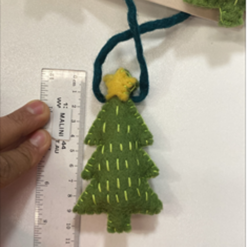 Merry & Bright Felt Tree Bunting - Pack of 75