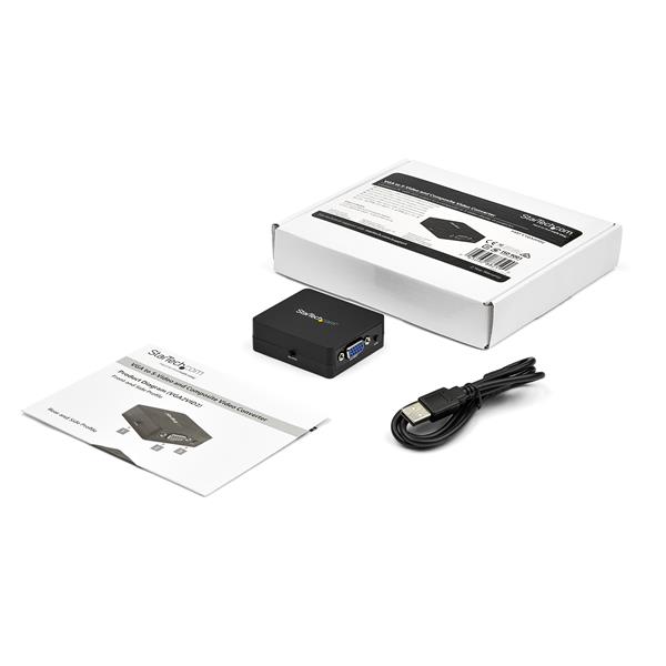 1080p VGA to RCA and S-Video Converter - USB Powered