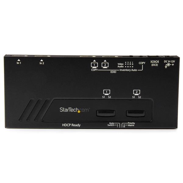 2x2 HDMI Matrix Switch - 4K with Fast Switching and Auto-Sensing