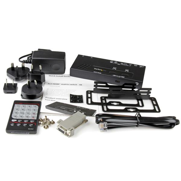 2x2 HDMI Matrix Switch - 4K with Fast Switching and Auto-Sensing