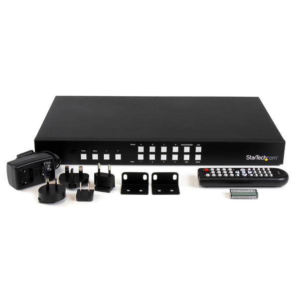 4x4 HDMI Matrix Switch with Picture-and-Picture Multiviewer or Video Wall