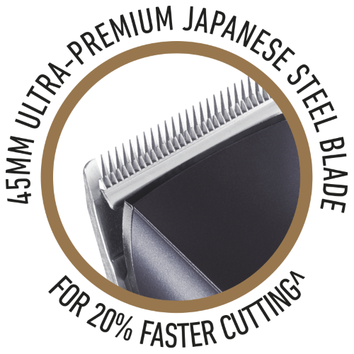 Xpert Hair Clipper by Conairman featuring Japanese steel blades, cordless use, and 10 adjustable comb guides for precise grooming.