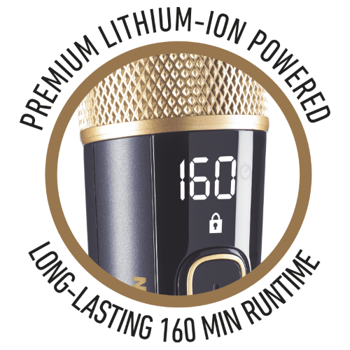 Xpert Hair Clipper by Conairman featuring premium Japanese steel blades, adjustable comb guides, and cord/cordless convenience.