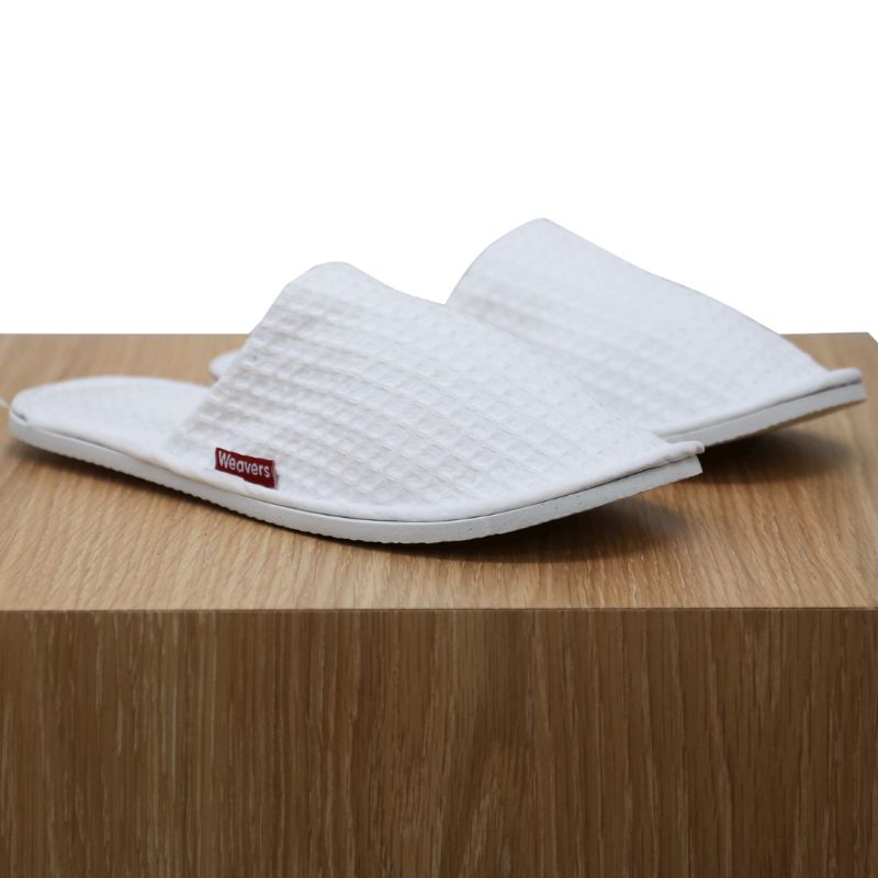 Slippers - Weavers Waffle Cotton Closed Toe (Pair)