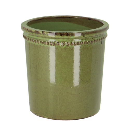 Flower Pot - Glazed Green 25cm (Set of 2)