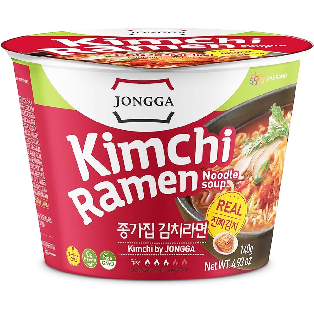 Jongga Kimchi Ramen 140g - Carton of 12