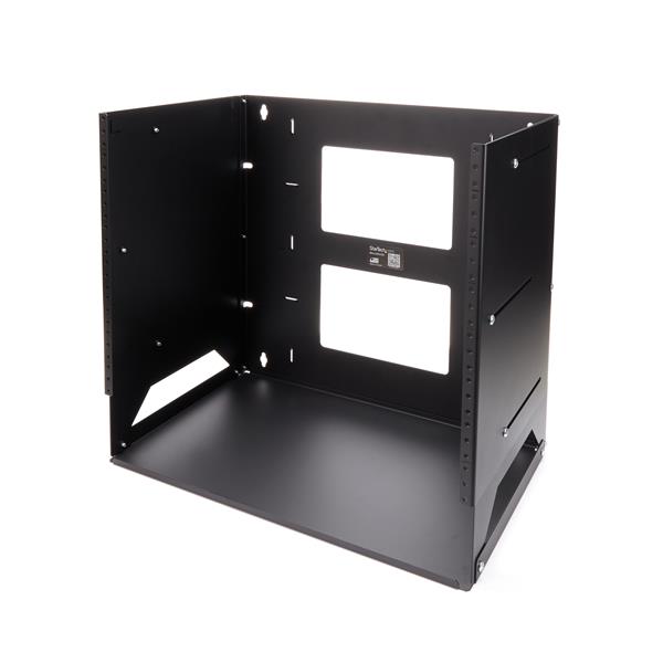Wall-Mount Server Rack with Built-in Shelf - Solid Steel - 8U