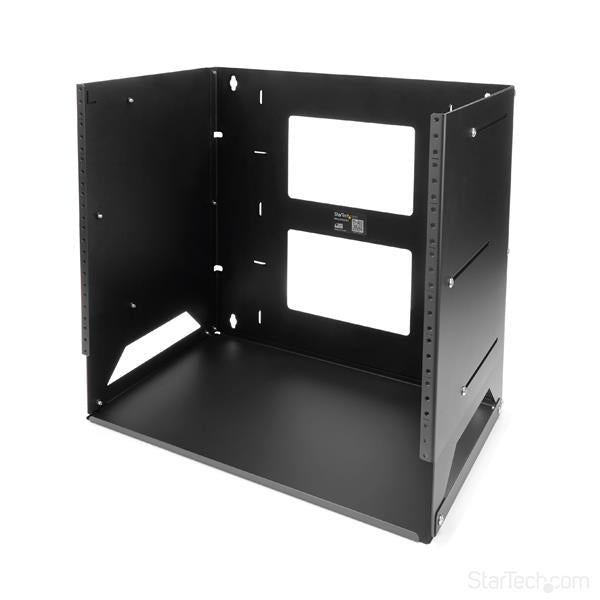 Wall-Mount Server Rack with Built-in Shelf - Solid Steel - 8U