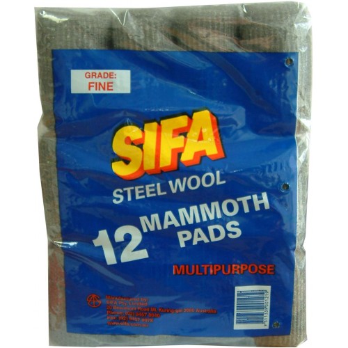 Steelwool Sifa Pads Fine 12 Pce