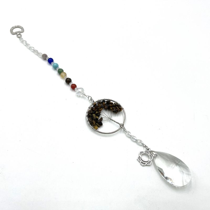 Suncatcher - Tree of Life Sacral Chakra Tiger Eye (32.5cm)