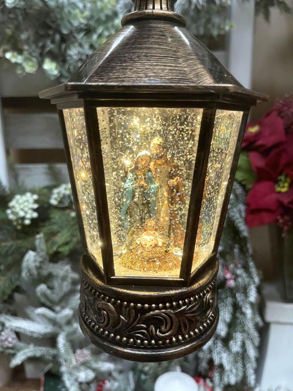 Victorian Wall Lantern With Jesus
