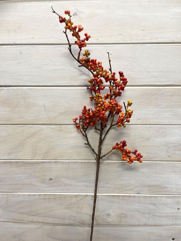 Artificial Mini Berry Spray (Orange)