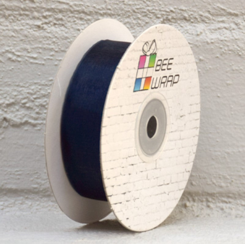 Organza Ribbon - 25mm x 50mtrs NAVY