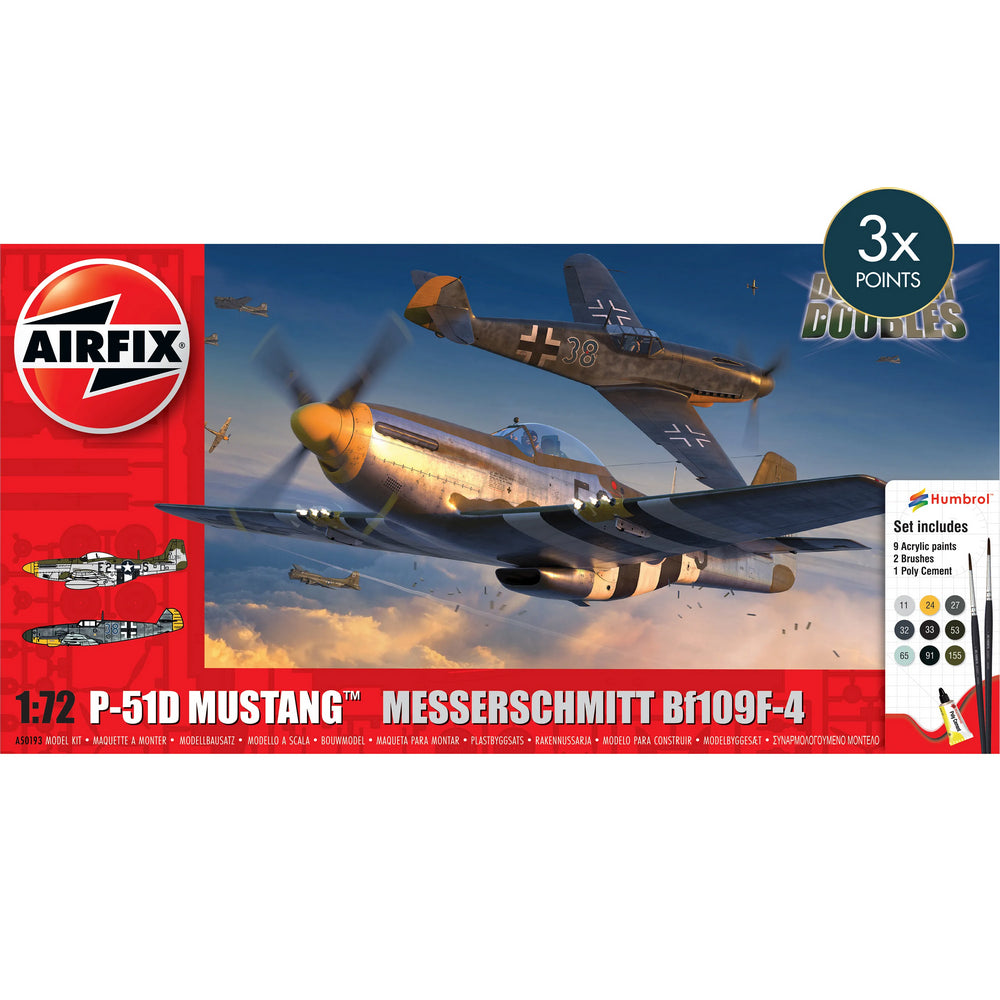 Airfix - P-51D Mustang vs Bf109F-4 Dogfight Double