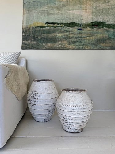 Lombok Pot - Mia Antique Whitewash Medium (40 x 50cm)