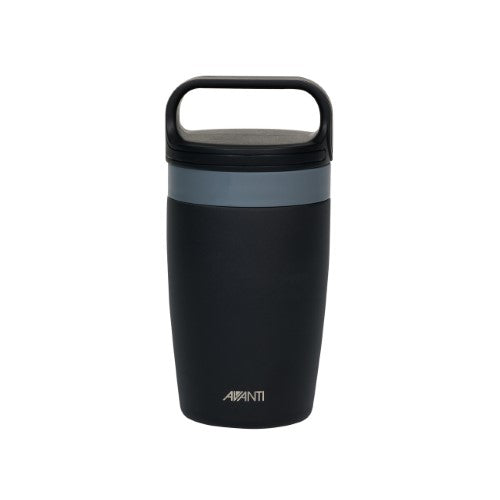 Insulated Travel Cup with Handle - AVANTI FlexiSip 355ml (Black)