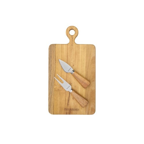 3Pc Rect Cheese Board Set - PEER SORENSEN 30 x 16 x 2cm (Teak)