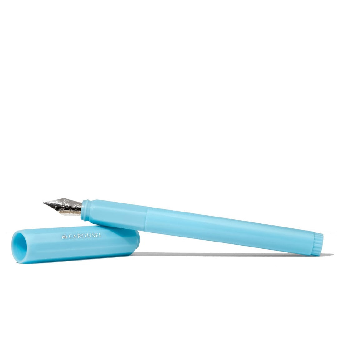 Ferris Wheel Press Feathered Flight fountain pen featuring a galloping horse nib and elegant lightweight design for smooth writing.