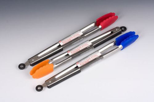 Bbq Tongs - Silicon Tip 35cm (Set Of 3 Assorted)